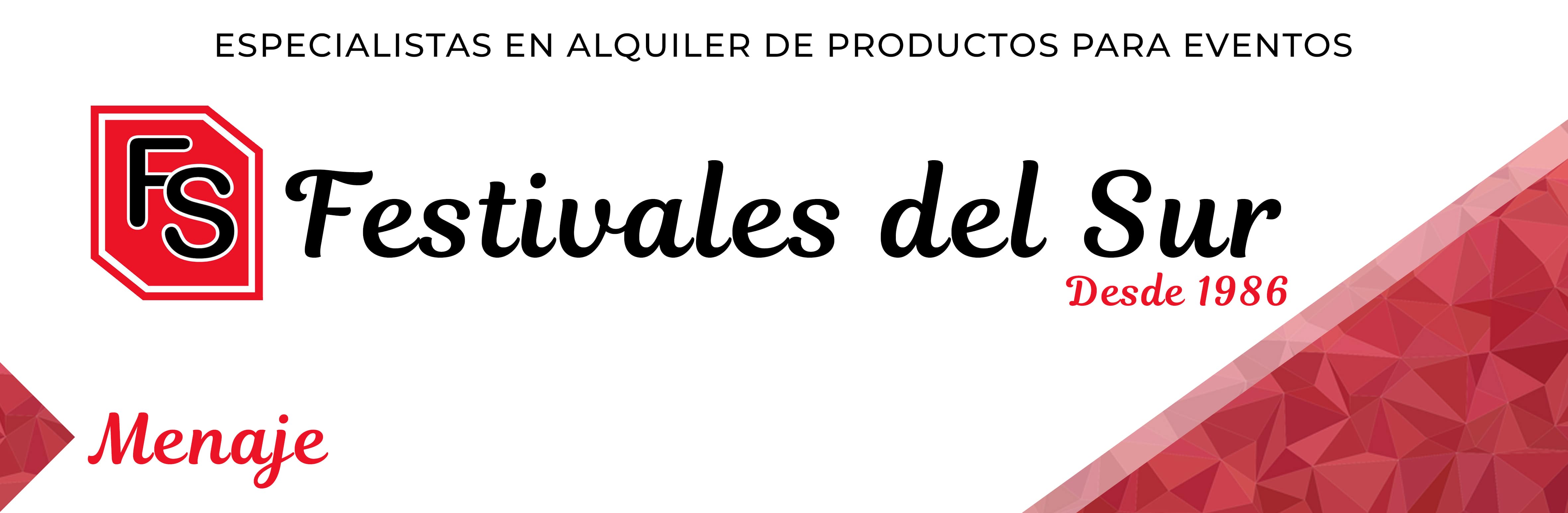 Alquiler menaje – Festivales del Sur