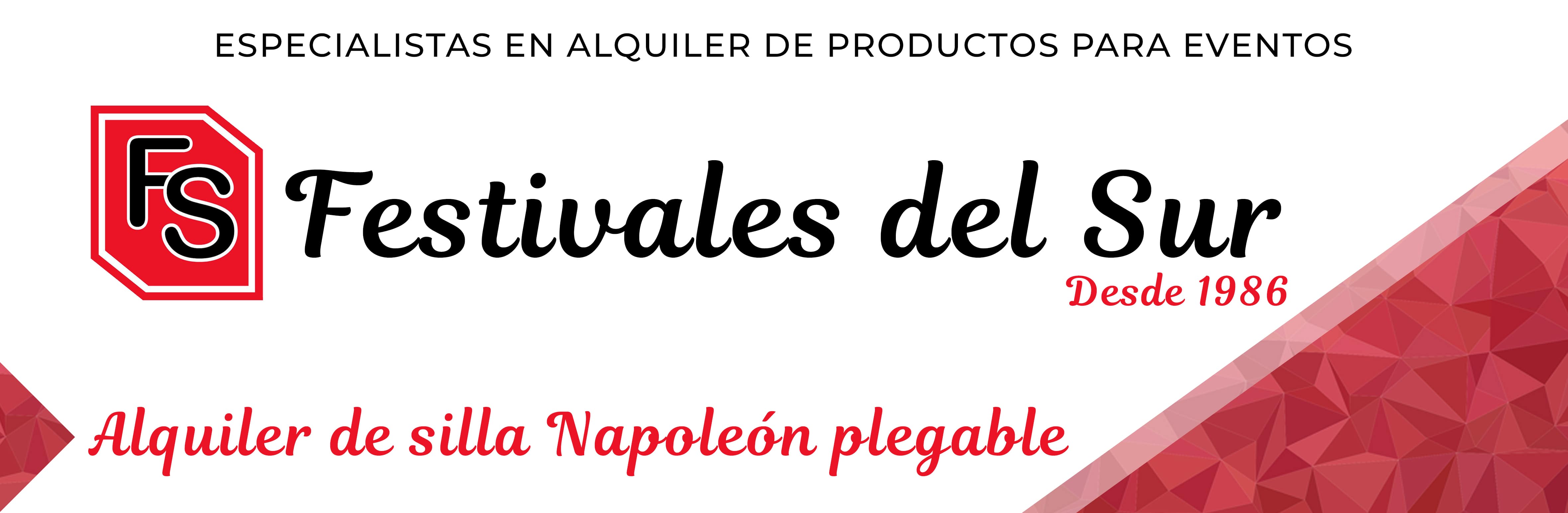 Alquiler de silla Napoleón plegable – Festivales del Sur