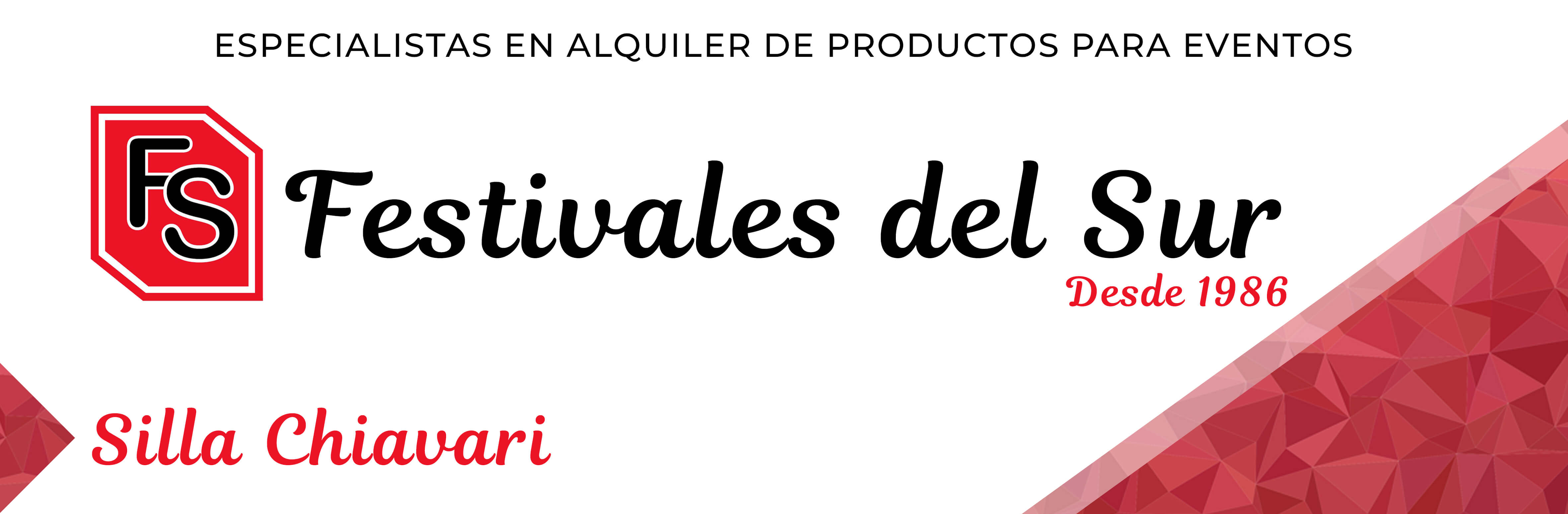 Alquiler sillas Chiavari – Festivales del Sur