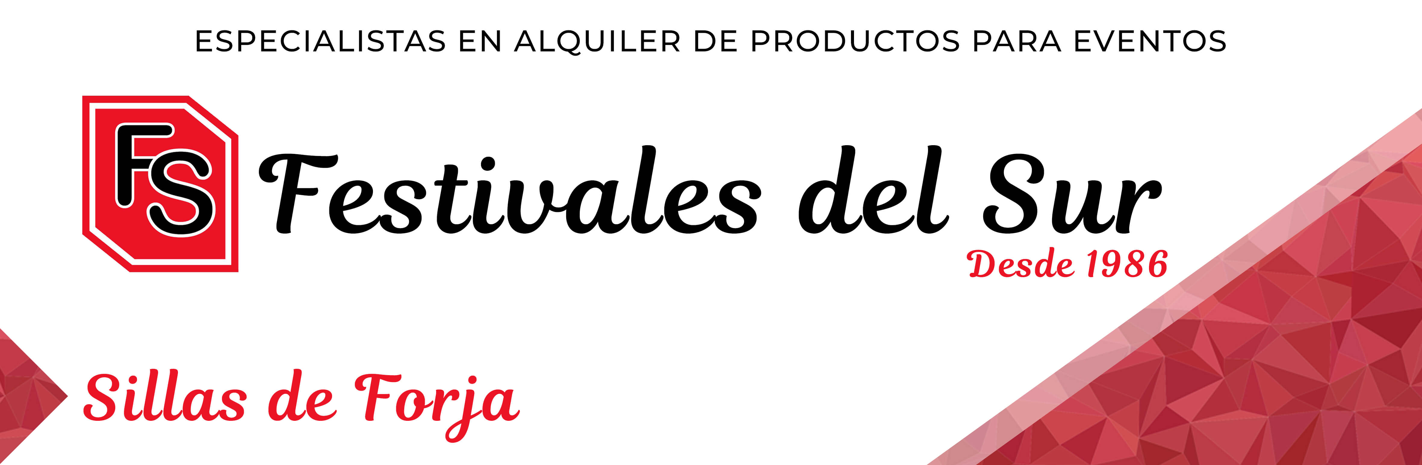 Alquiler sillas de forja – Festivales del Sur