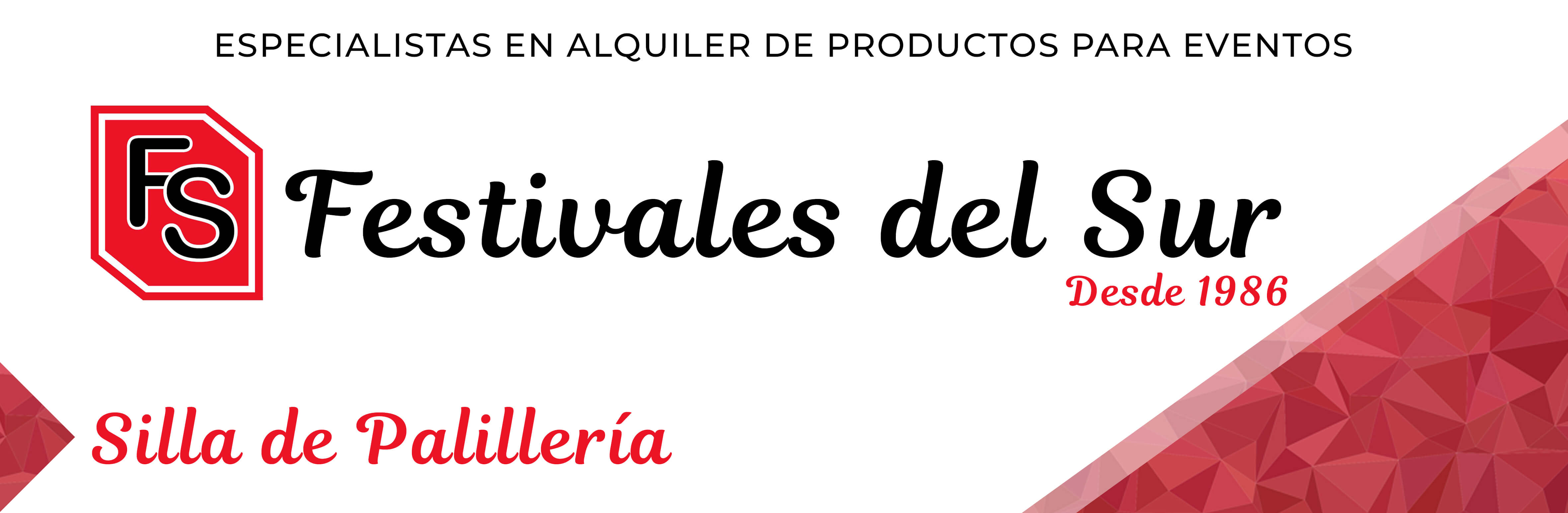 Alquiler sillas  Palillería – Festivales del Sur