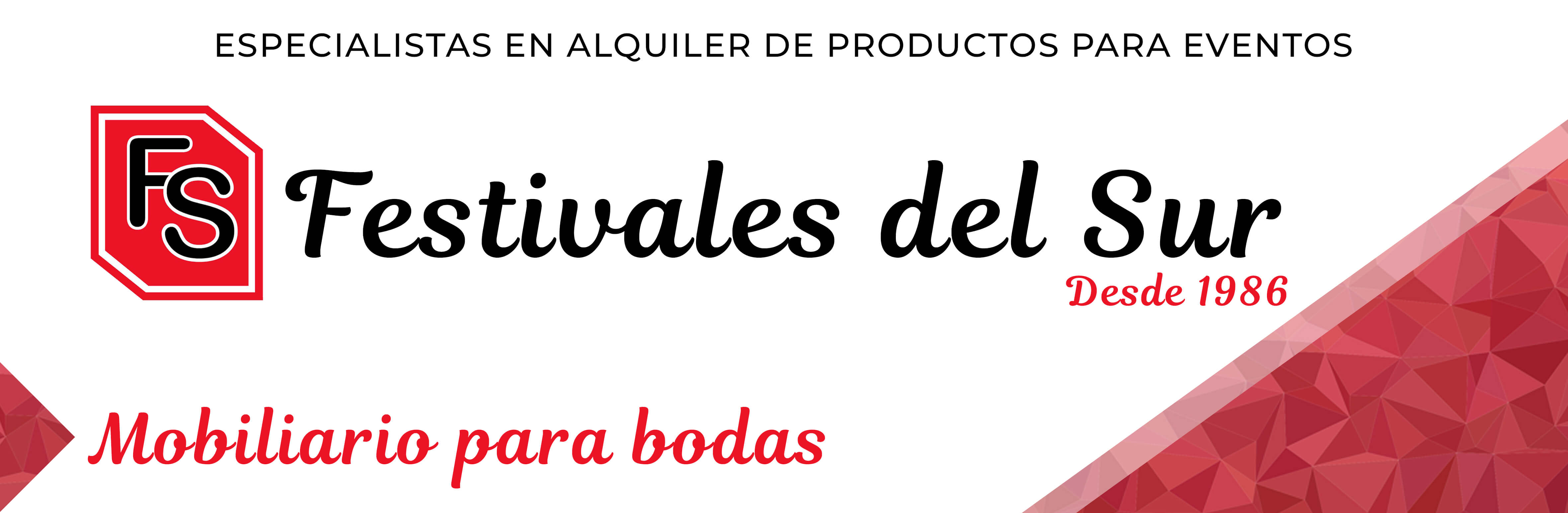 Mobiliario para Bodas - Festivales del Sur