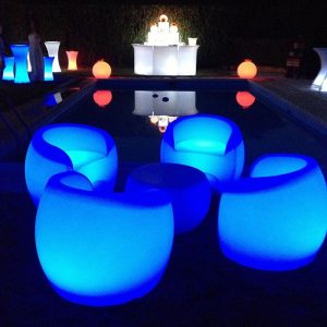 Muebles led en azul