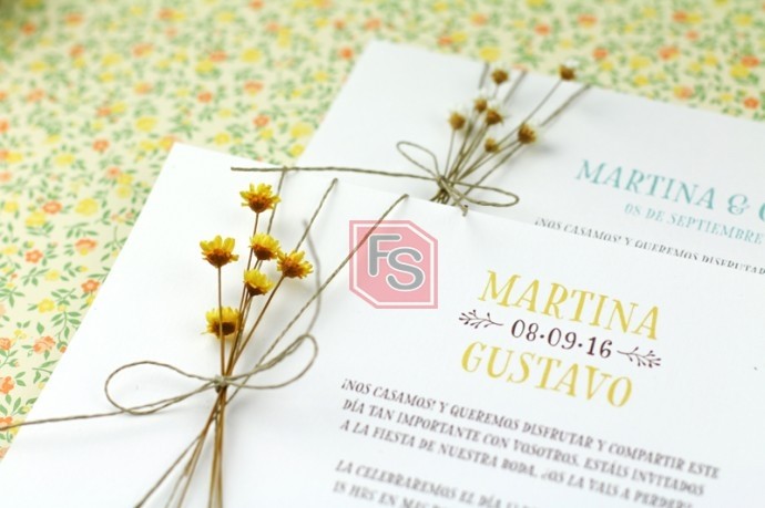 Invitaciones de bodas. Fuente: Tendencias de boda magazine. 