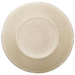 Bajo Plato Vidrio Bronce