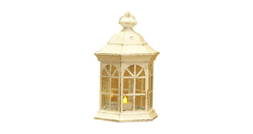 Farol Blanco Hexagonal 27 CM