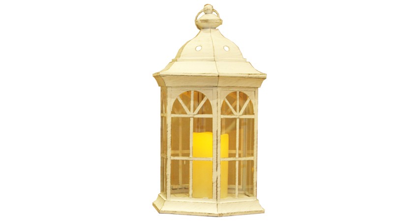 Farol Blanco Hexagonal 39 CM