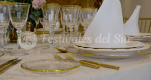 Alt Alquiler Bajoplato Filo Oro para eventos